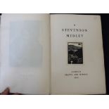 ROBERT LOUIS STEVENSON: A STEVENSON MEDLEY, London, Chatto & Windus, 1899 (300), signed by