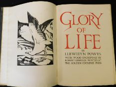 LLEWELYN POWYS: GLORY OF LIFE, ill Robert Gibbings, London, Golden Cockerel Press, 1934, (277) (