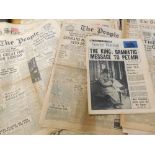 Two packets assorted vintage newspapers, WWII, General Strike etc