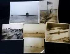PACKET: 11 assorted submarine photographs, mainly WWII period, most with information verso,