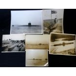 PACKET: 11 assorted submarine photographs, mainly WWII period, most with information verso,