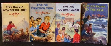 ENID BLYTON: 4 titles: FIVE HAVE A WONDERFUL TIME, London, Hodder & Stoughton, 1952, 1st edition,