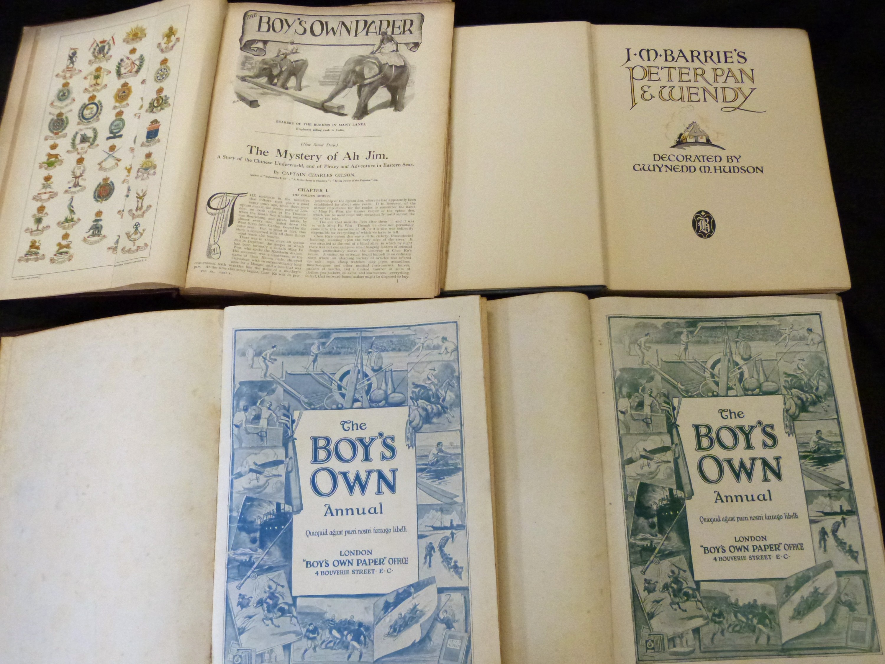 THE BOYS OWN ANNUAL, 1917-20 vols 40-42, all plates present but some misbound, 4to, contemporary - Image 2 of 10