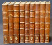 BEN JONSON: THE WORKS, ed W Gifford, London, printed for G & W Nicol et al, 1816, 9 vols, half