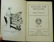 RICHMAL CROMPTON: WILLIAM THE DICTATOR, London, George Newnes, [1938], 1st edition, original green