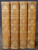 THE NAVAL CHRONICLE..., 1801-02, vols 5-8, all vols lacking vignette titles, vol 5 15 plates as