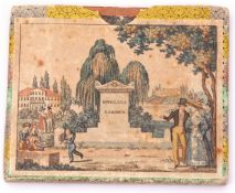 ANON: ENGLISH GARDEN, scarce unrecorded Victorian peep-show, 8 hand coloured litho panels