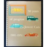 ERIC FRASER (ILL): 50 YEARS OF PROGRESS JOWETT CARS 1901-51, Bradford and London, Lund Humphries [