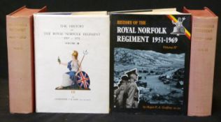 F LORAINE: PETRE, THE HISTORY OF THE NORFOLK REGIMENT 1685-1918, Norwich, Jarrold & Sons [1924-25]