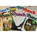 Carton: assorted issues of Punch 1970s-1980s