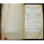 ANACREON: ANACREON TEIUS POETA LYRICUS, Cantabrigiae, Jac Knapton, 1721, engraved folding port,