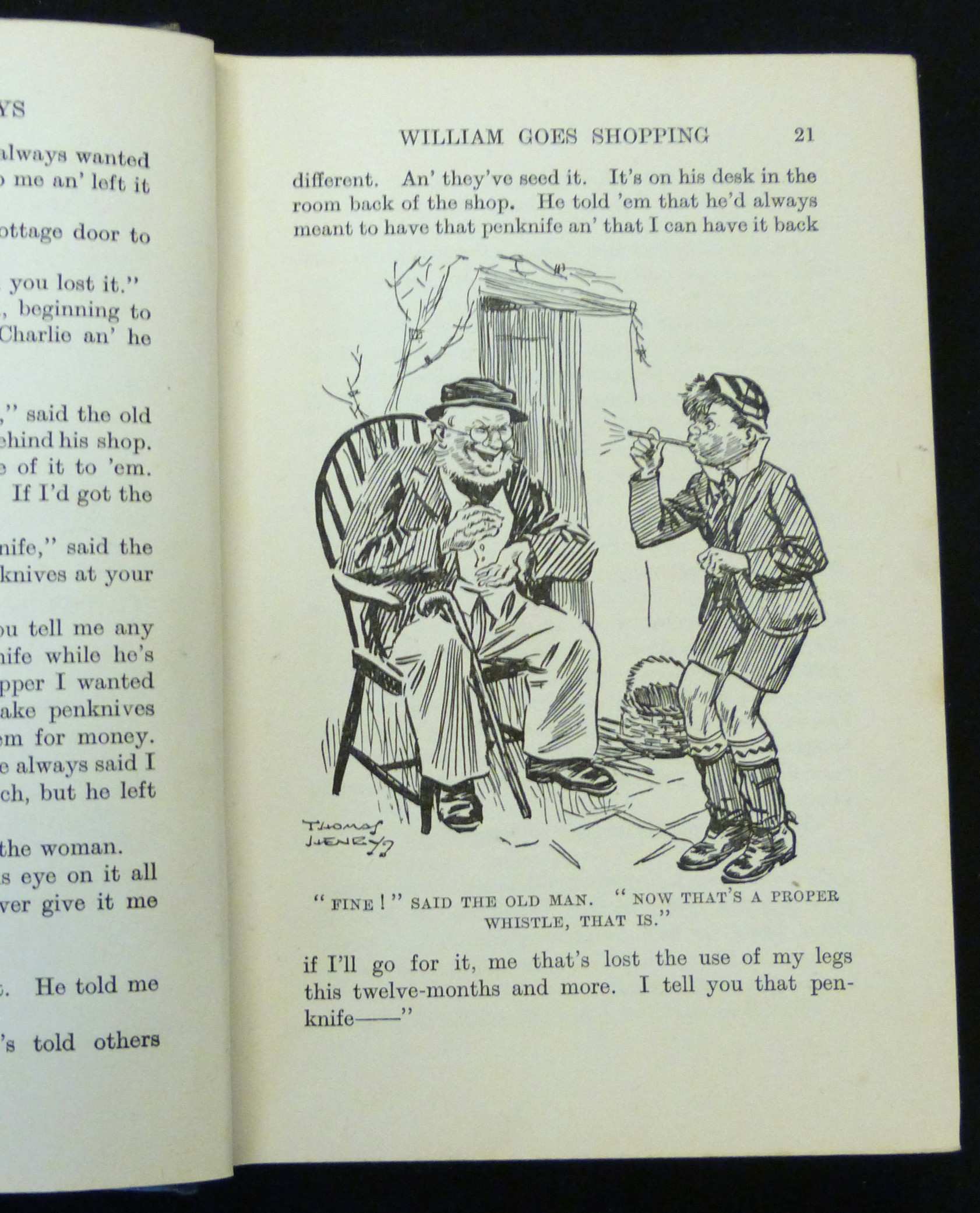 RICHMAL CROMPTON: WILLIAM'S HAPPY DAYS, London, George Newnes, [1930], 1st edition, original blue - Image 3 of 4