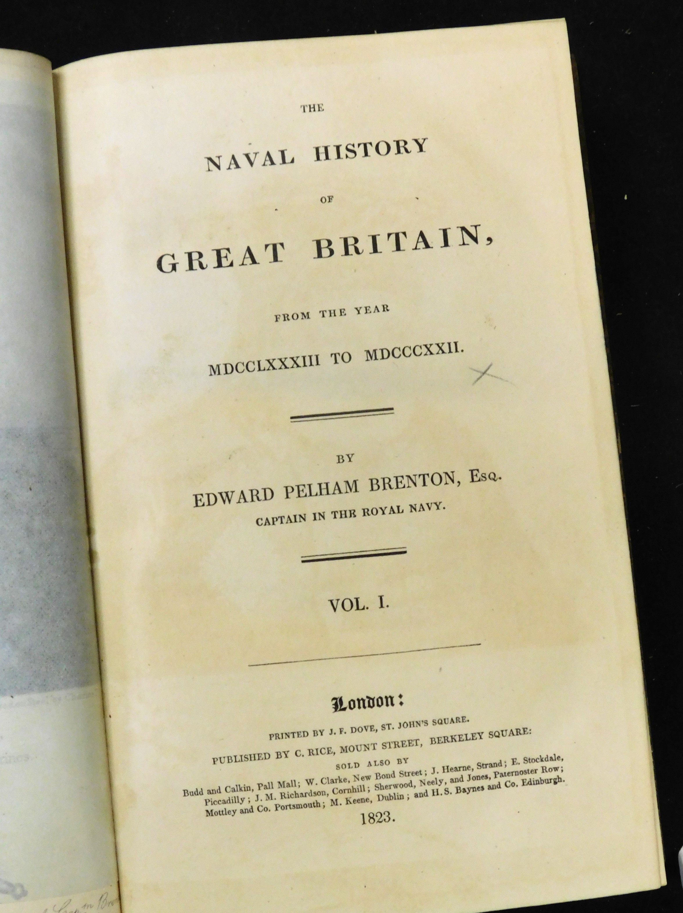 EDWARD PELHAM BRENTON: A NAVAL HISTORY OF GREAT BRITAIN FROM THE YEAR MDCCLXXXIII TO MDCCCXXII, - Image 3 of 5