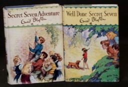 ENID BLYTON: 2 titles: THE SECRET SEVEN ADVENTURE, Leicester, Brockhampton Press, 1950, 1st edition,