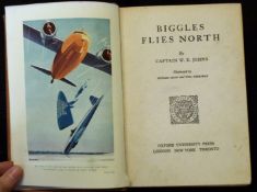 W E JOHNS: BIGGLES FLIES NORTH, London, Oxford University Press, 1939, 1st edition, coloured