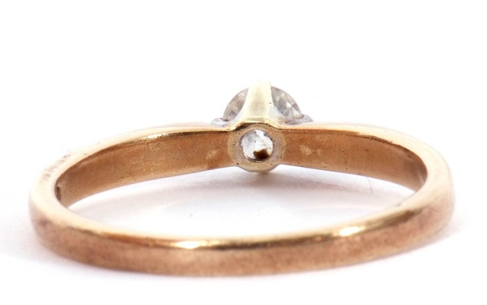 9ct gold solitaire diamond ring, the brilliant cut diamond 0.25ct approx, cardinal set and raised - Image 6 of 10