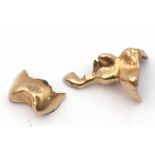 Two small pieces of dental gold, g/w 6.2gms