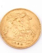 Edward VII half sovereign, dated 1904