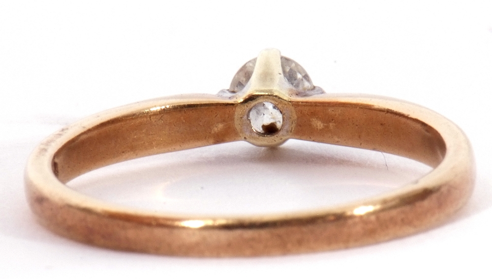 9ct gold solitaire diamond ring, the brilliant cut diamond 0.25ct approx, cardinal set and raised - Image 7 of 10