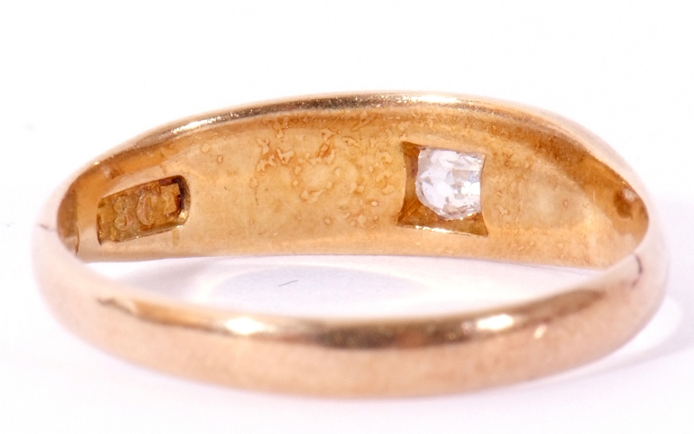 18ct stamped single stone diamond ring featuring an small old cut diamond, 0.05ct approx, in an - Image 4 of 5