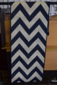 17 Stories DiPippo Chevron Blue Rug, Rug Size: Rectangle 80 x 150cm, RRP £25.99