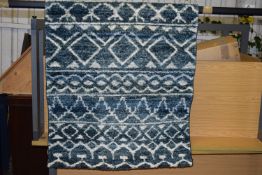 Longweave Kaya Blue Ethnic Rug, Rug Size: Rectangle 80 x 150cm, RRP £26.99