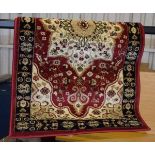 Three Posts Craster Arms Red/Beige Rug, , RRP £11.99