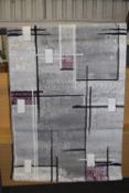17 Stories Meloy Rug in Gray, Rug Size: Rectangle 60 x 110cm, RRP £34.99