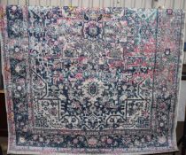 Burciaga power loom blue rug