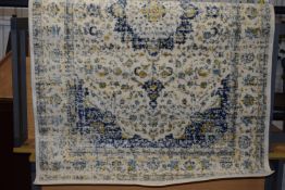 Fleur De Lis Living Emely Blue/White Rug, Rug Size: Rectangle 122 x 183cm, RRP £68.99