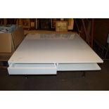 MODERN WHITE COFFEE TABLE, 95CM WIDE
