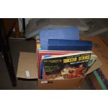 BOX CONTAINING VARIOUS MAGAZINES AND ANNUALS INCLUDING FOOTBALL