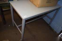 MODERN TUBULAR FRAMED OFFICE TROLLEY, 120CM LONG