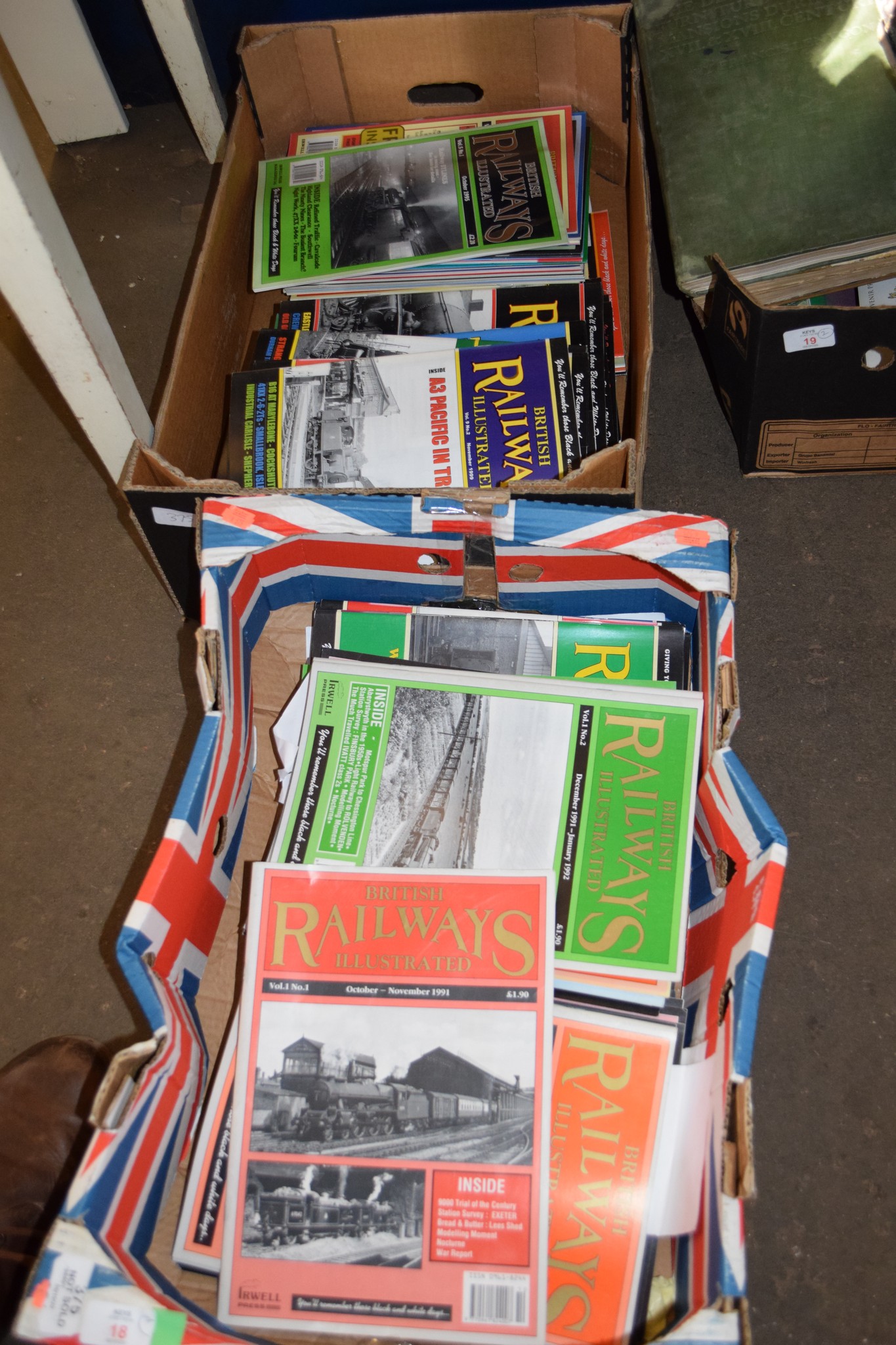 BOX OF BRITISH RAILWAYS ILLUSTRATED MAGAZINES DATING FROM NOVEMBER 91 INCLUDING VOL 1 NO 1