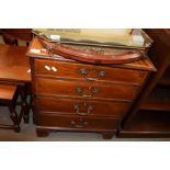 MAHOGANY TWO-DRAWER CHEST WITH DOUBLE DUMMY DRAWER FRONTS, 60CM WIDE