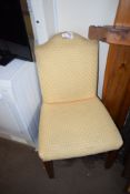 REPRODUCTION YELLOW UPHOLSTERED SIDE CHAIR