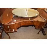 REPRODUCTION MAHOGANY DRESSING TABLE WITH TRIPLE MIRROR TOP, 118CM WIDE