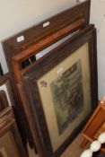 VARIOUS VINTAGE PICTURE FRAMES AND PRINTS