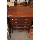 MAHOGANY SMALL FOUR DRAWER CHEST, 60CM WIDE