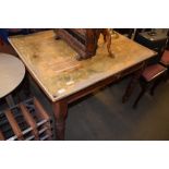 LATE 19TH CENTURY PINE KITCHEN TABLE (ALTERED), 107CM WIDE