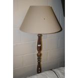 VINTAGE OAK STANDARD LAMP, 130CM HIGH