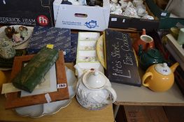 VARIOUS CHINA AND PLATED WARES INCLUDING TWO ROYAL WORCESTER DISHES