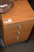 MODERN THREE DRAWER BEDSIDE CABINET, 40CM WIDE