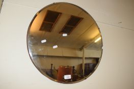 VINTAGE CIRCULAR WALL MIRROR, 51CM DIAM