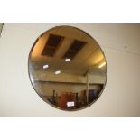 VINTAGE CIRCULAR WALL MIRROR, 51CM DIAM