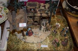 TRAY CONTAINING A NATIVITY SCENE