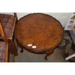 REPRODUCTION CIRCULAR PIE CRUST OCCASIONAL TABLE, 63CM DIAM