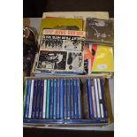BOX CONTAINING VARIOUS CDS AND RECORDS