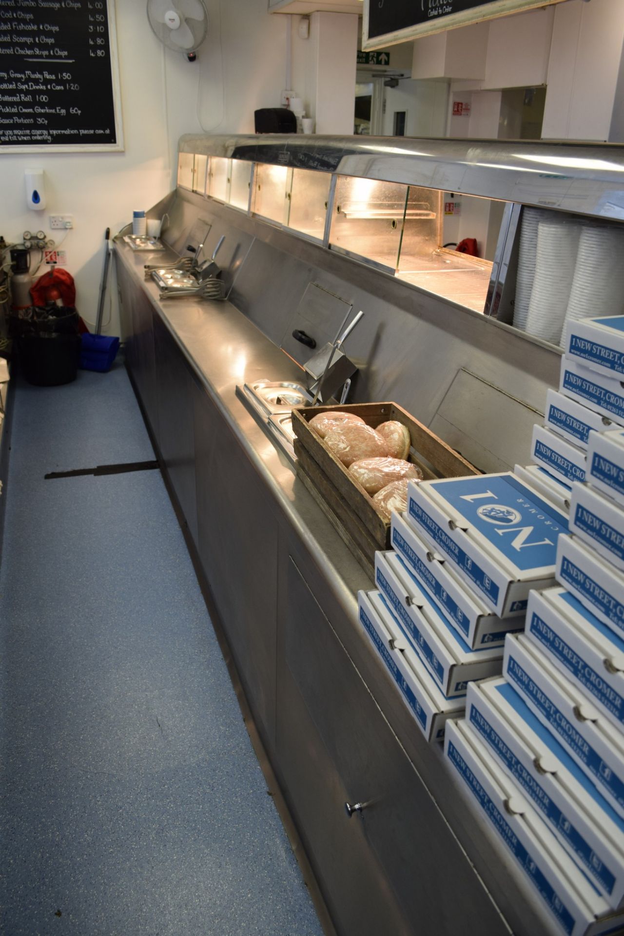 Hopkins Fish & Chip Frying Range, comprising 5 x pans, 3 x Bain Marie, 3 x Chip Boxes/Scuttles, plus - Image 3 of 25