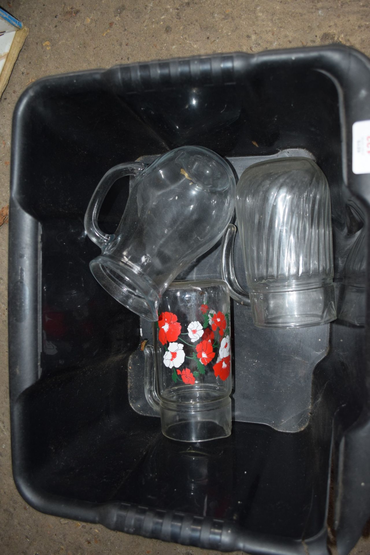 Crate: three various glass Water Jugs. - Image 2 of 2